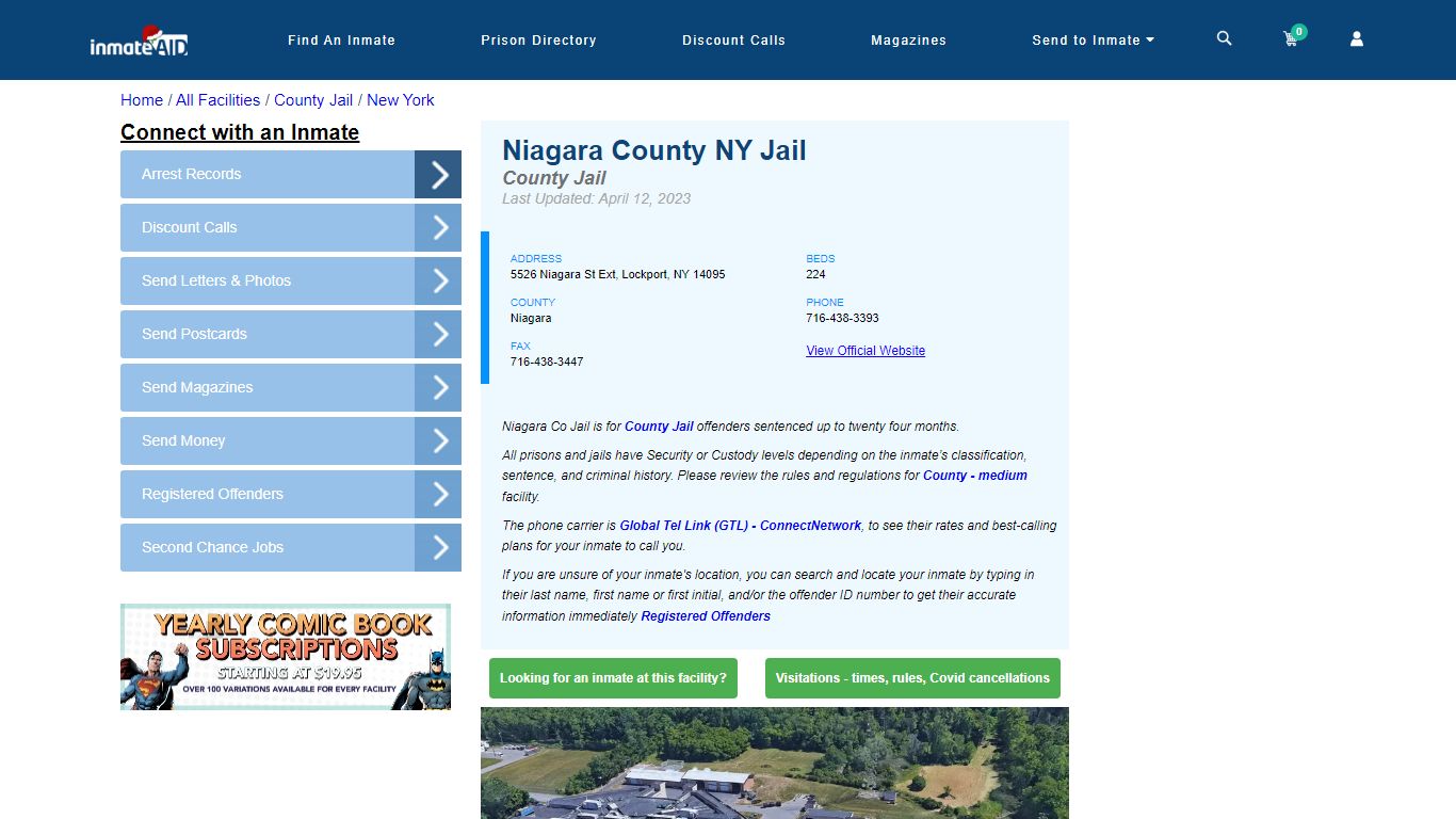 Niagara County NY Jail - Inmate Locator - Lockport, NY
